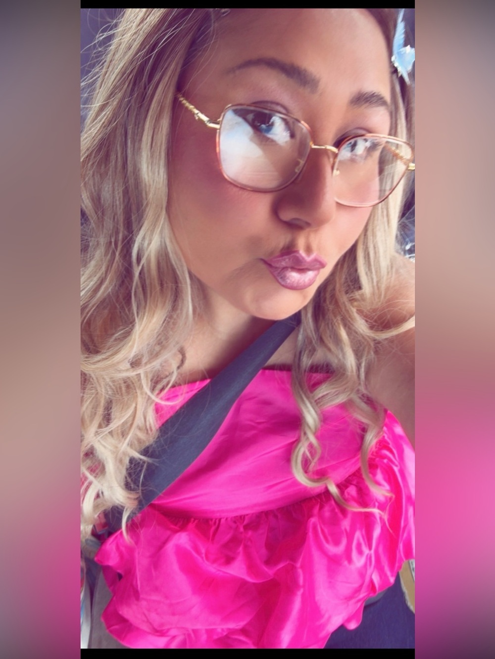 a new day Hot Pink Satin Dress Top Large